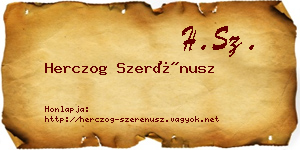 Herczog Szerénusz névjegykártya